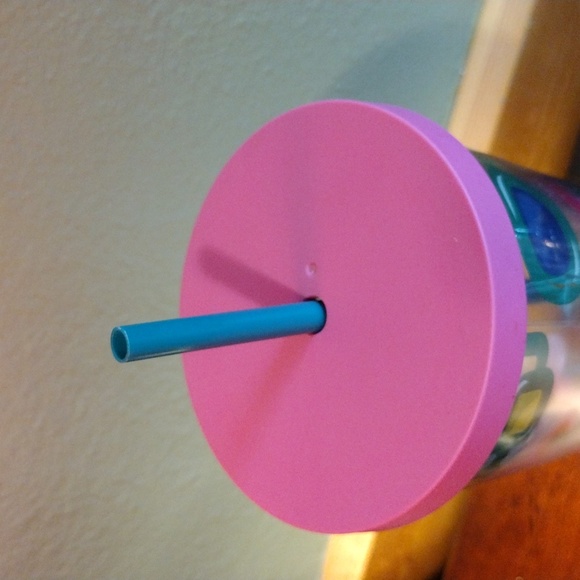 Starbucks 2014 Tumbler Venti Crazy Straw Sunglasses Barbie Pink Lips *No Straw - Picture 3 of 4